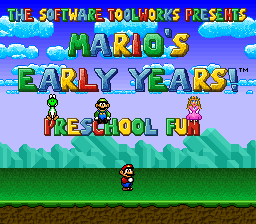 Mario's Early Years! - Preschool Fun (USA) Title Screen